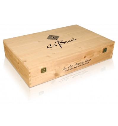 Scatola regalo in legno per tre bottiglie